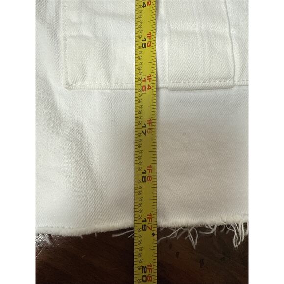 NWT Distressed White Denim Cropped Jacket Women’s Size Medium - Picture 5 of 7